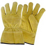 Large BDG 60-1-1274-11 Leather Welding Glove with Gauntlet Cuff 