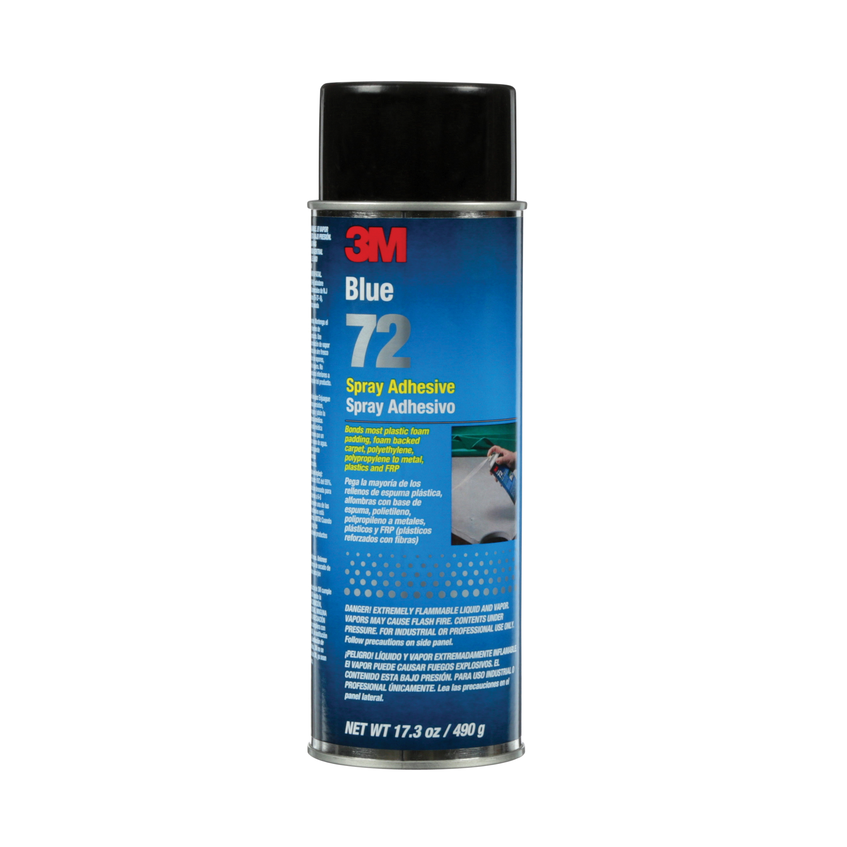 3M™ 021200-30025 Pressure Sensitive Spray Adhesive, 24 fl-oz Aerosol Can, Blue, 230 deg F