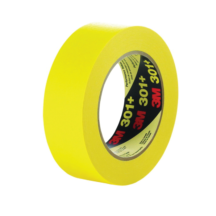 3M™ 051115-64753 Performance Solvent-Free Masking Tape, 55 m L x 48 mm W, 6.3 mil THK, Natural/Synthetic Rubber Adhesive, Crepe Paper Backing