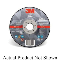 3M™ Silver 051125-87466 Type 27 Cut-Off Wheel, 4-1/2 in Dia x 0.045 in THK, 7/8 in Center Hole, Ceramic Grain Abrasive