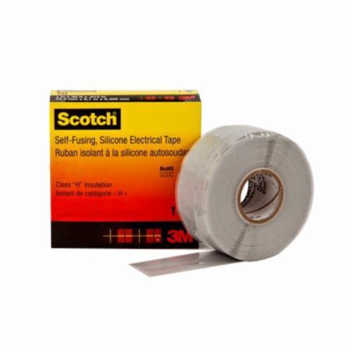 Scotch® 051128-57261 70 Insulated Electrical Tape, 30 ft L x 1 in W, 12 mil THK, Silicon Adhesive, Self-Fusing Silicon Rubber Backing, Sky Blue Gray