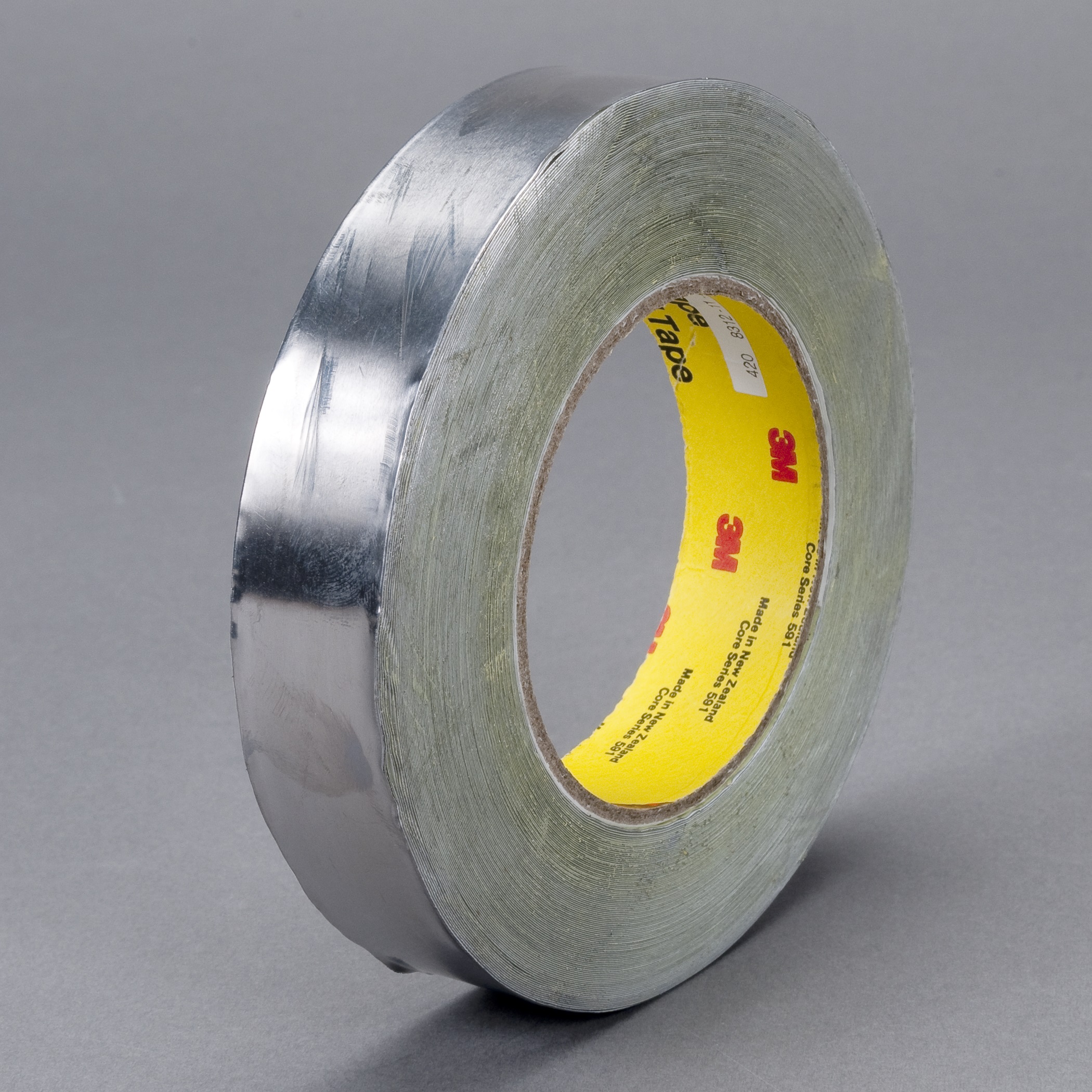 3M™ 051138-95413 Foil Tape, 36 yd L x 1 in W, 6.8 mil THK, Easy Release Film Liner, Rubber Adhesive, Lead Foil Backing, Dark Silver
