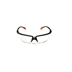 3M™ 078371-12261, Anti-Fog/Anti-Scratch, Clear Lens, Half Frame, Black, Plastic Frame, Polycarbonate Lens, ANSI Z87.1-2015, ANSI Z87.1-2003