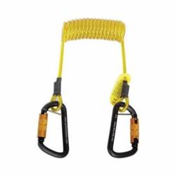 3M DBI-SALA Fall Protection 1500063 Python Safety® Hook2Hook Hook to Hook Coil Tether, 5 lb Load, 62 in L, Vinyl Line, 1 Leg, Self-Locking Aluminum Carabiner Harness Connection Hook