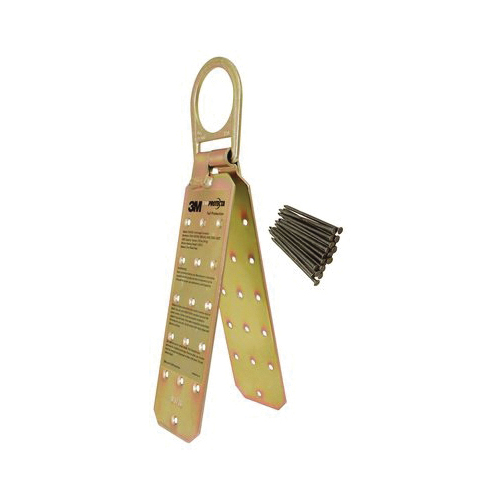 3M Protecta Fall Protection PRO™ 2104000 Hinged Reusable Roof Anchor, Forged Alloy Steel, Yellow Zinc