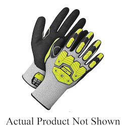 BDG® Cut-X™ 99-1-9790-8 Cut-Resistant Gloves, M/SZ 8, Sandy Nitrile Foam Coating, HPPE Fiber/TPR, Hemmed Cuff, Resists: Cut and Impact, ANSI Cut-Resistance Level: A3