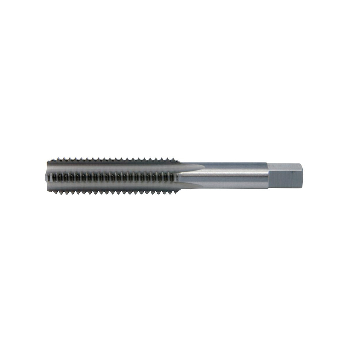 Cle-Line® C62059 0403 General Purpose Standard Straight Flute Hand Tap, Right Hand Cutting, 7/16-20 Thread, H3 Thread Limit, Bottoming Chamfer, 2 Flutes, Bright, HSS