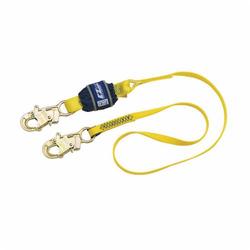 3M DBI-SALA Fall Protection 1246017C EZ-Stop™ Fixed Shock Absorbing Lanyard, 130 to 310 lb Load, 4 ft L, Polyester Line, 1 Legs, Snap Hook Anchorage Connection, Snap Hook Harness Connection Hook