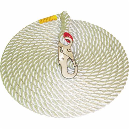 3M DBI-SALA Fall Protection SSR100-25 Vertical Rope Lifeline With Connector, 310 lb Load Capacity, 25 ft L, Specifications Met: OSHA 1910.66, OSHA 1926.502