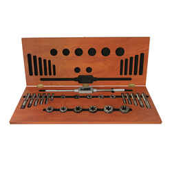 Drillco 2000H25 Tap and Die Set, 23 Pieces, UNC/UNF Thread, Hexagon Die