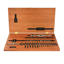 Drillco 2000H38 Tap and Die Set, 36 Pieces, UNC/UNF Thread, Hexagon Die