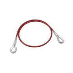 DYNAMIC FP104F Cable Sling, 1/4 in Dia x 4 ft L, Steel, Clear/Red
