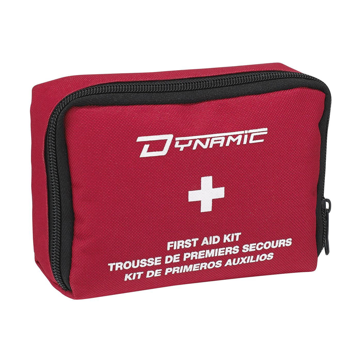 Dynamic™ FAKCSAT1BN Bulk First Aid Kit, Portable/Wall Mount, 16 Components, Nylon Case, 4 in H x 5 in W x 3 in D