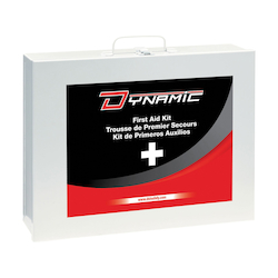 Dynamic™ FAKCSAT2LBM Bulk Large First Aid Kit, Portable/Wall Mount, 21 Components, Metal Case, 10-1/2 in H x 15 in W x 5 in D