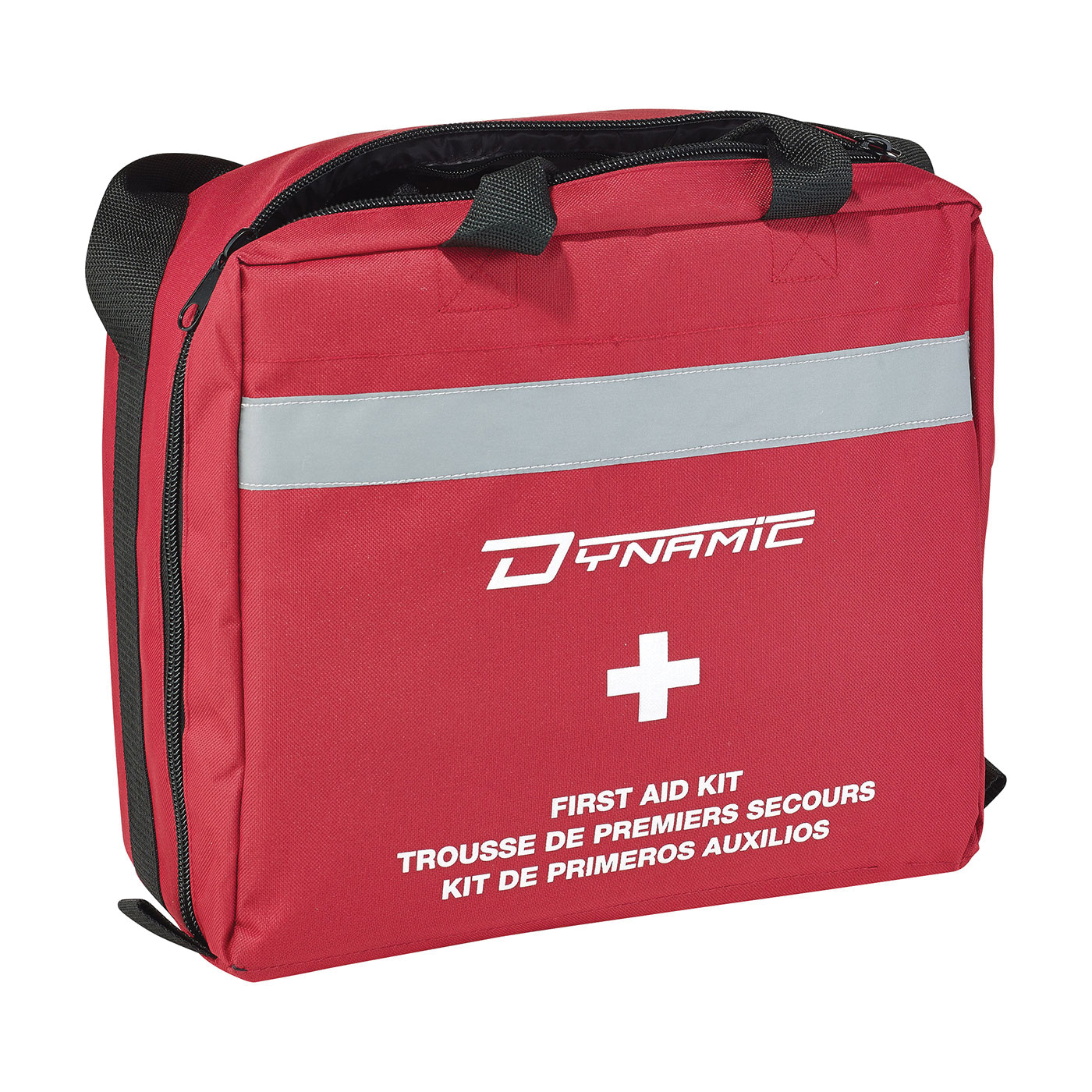 Dynamic™ FAKCSAT3LBN Bulk Large First Aid Kit, Portable/Wall Mount, 30 Components, Nylon Case, 13 in H x 13 in W x 5 in D