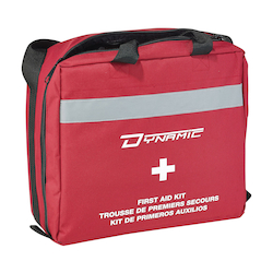 Dynamic™ FAKCSAT3MBN Bulk Medium First Aid Kit, Portable/Wall Mount, 30 Components, Nylon Case, 11 in H x 13 in W x 4 in D