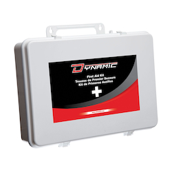 Dynamic™ FAKCSAT3MBP Bulk Medium First Aid Kit, Portable/Wall Mount, 30 Components, Plastic Case, 12 in H x 16 in W x 5 in D