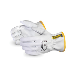Endura® 378GKTAL Driver Glove, L, Goatskin Leather/Polyester, Slip-On Cuff, Resists: Abrasion and Puncture
