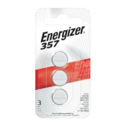 Energizer® Zero Mercury® 357BPZ-3N Button Battery, Silver Oxide, 1.55 V Nominal, 138 mAh Nominal, 357/303