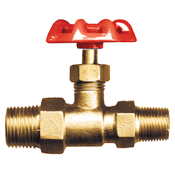 Fairview 1122-DC Utility Valve, 1/2 x 3/8 in Nominal, MNPT End Style, 200 psi Pressure, Brass Body, Import
