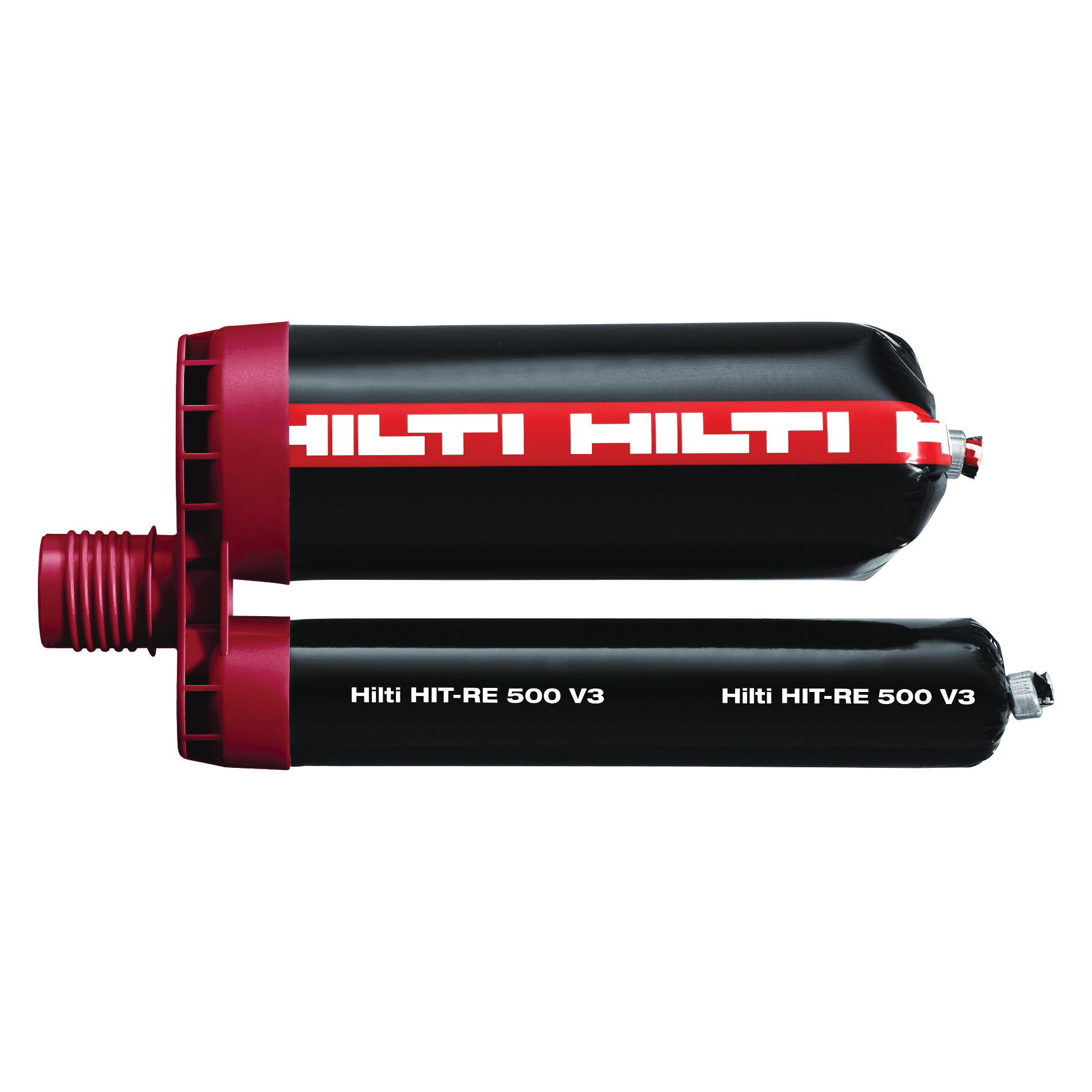 HILTI 3537460 HIT-RE 500 V3 Epoxy Mortar, 11.2 fl-oz Can, Mixture Form, Part A: Light Gray/Part B: Red