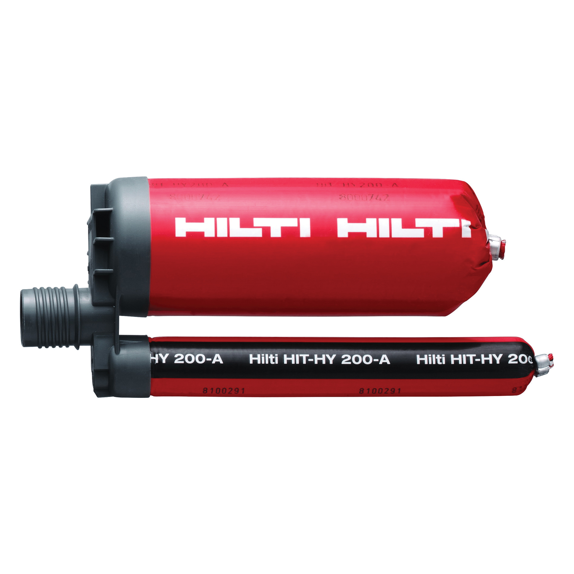 HILTI 3496470 HIT-HY 200-A Hybrid Adhesive Mortar, 11.2 fl-oz Can, Mixture Form, Part A: Light Gray/Part B: White