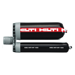 HILTI 3510989 HIT-HY 100 Hybrid Adhesive Mortar, 11.2 fl-oz Can, Mixture Form, Part A: Gray/Part B: White