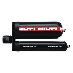 HILTI 3537468 HIT-RE 100 Epoxy Mortar, 11.2 fl-oz Can, Mixture Form, Part A: Light Gray/Part B: Red