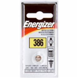 Energizer® 386BP Coin Battery, Silver Oxide, 1.55 VDC V Nominal, 110 mAh Nominal, 386