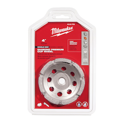 Milwaukee® 49-93-7700 Single Row Diamond Cup Wheel, 4 in Dia
