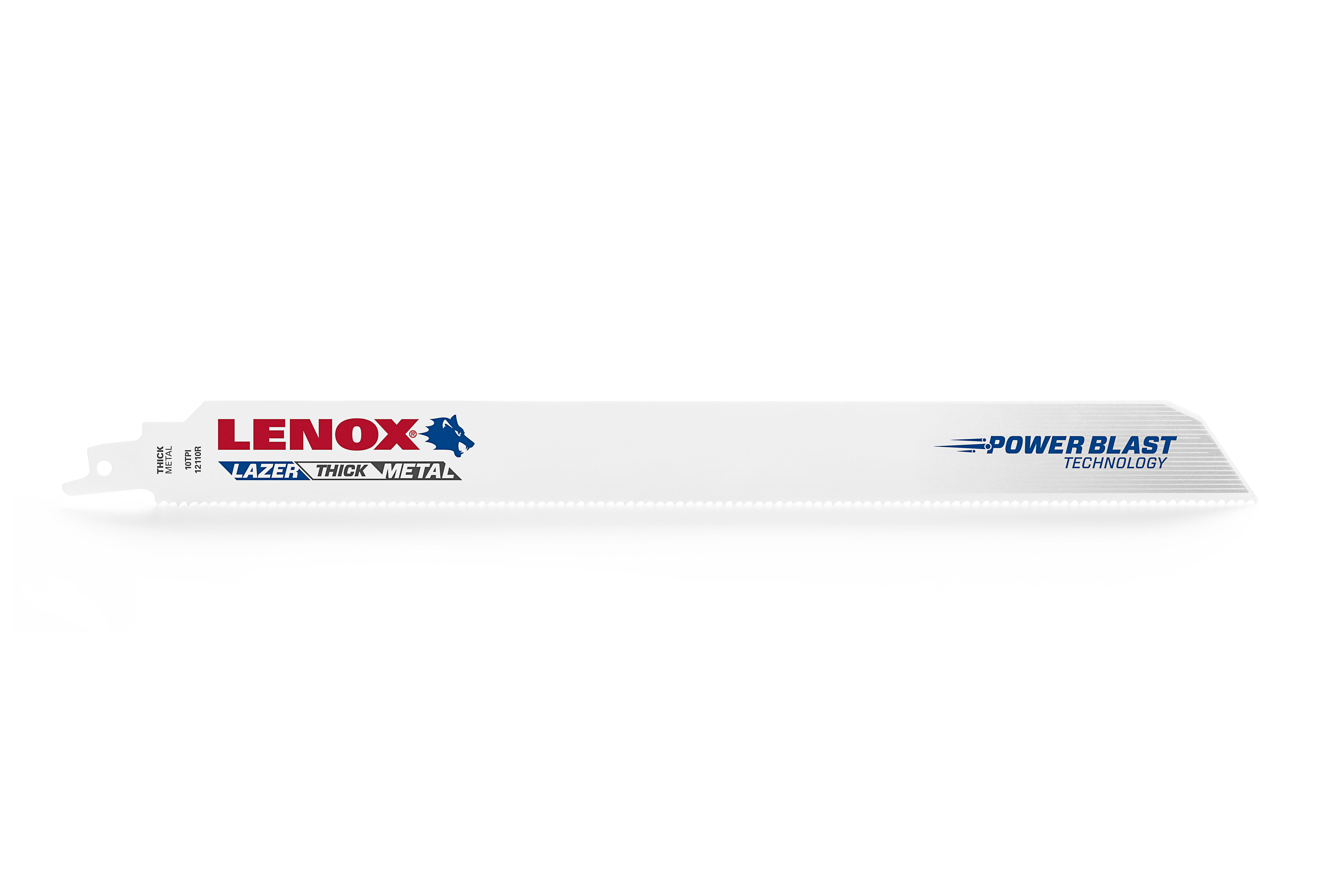 LENOX® TOOLS Lazer® 2018212110R Reciprocating Saw Blade, 12 in L x 1 in W, 10 TPI, Bi-Metal Body, U-Shank Tang