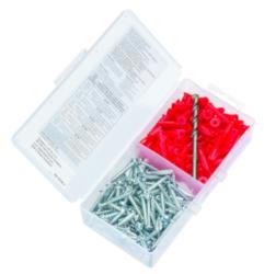 IDEAL® 90-052 Flange Anchor Kit, 201 Pieces, Plastic, Red