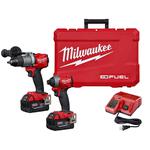 Milwaukee® M18™ 2997-22 2-Tool Cordless Combination Kit, Tools: Hammer Drill/Driver, Impact Driver and Reciprocating Saw, 18 VDC, 5 Ah Lithium-Ion REDLITHIUM™ Battery