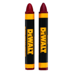 DeWALT® DWHT72720 Lumber Crayons, 1/2 in Round Tip, Red