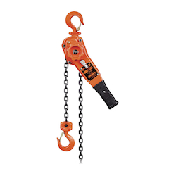 JET 110402 KLP Heavy Duty Lever Chain Puller, 0.75 ton Load, 5 ft H Lifting, 42 lb Rated, 28 mm Hook Opening