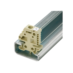 Klippon® 0206160000 End Bracket, For Use With Terminal Block, 13.5 mm TS 32 Offset, Polyamide 6.6, Beige