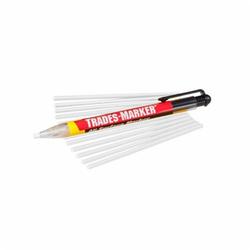 Markal® Trades Marker™ 096130 All Surface Retractable General Purpose Marker, 5/32 in, White