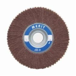 Merit® 08834126026 Non-Woven Flap Wheel, 4 in Dia, 2 in W Face, 80 Grit, Medium Grade, Aluminum Oxide Abrasive