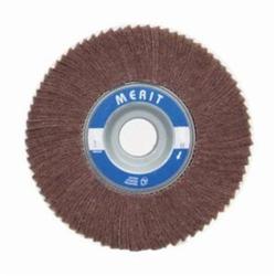 Merit® 08834126029 Non-Woven Flap Wheel, 6 in Dia, 1 in W Face, 60 Grit, Medium Grade, Aluminum Oxide Abrasive