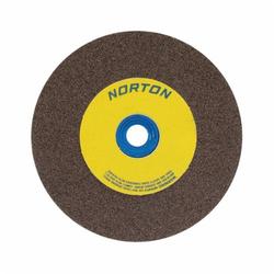 Norton® Gemini® 07660788270 57A Alundum® Straight Bench and Pedestal Grinding Wheel, 7 in Dia x 1 in THK, 1 in Center Hole, 60/80 Grit, Aluminum Oxide Abrasive