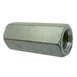 Paulin® 141-928 Uni-Rod® 141 Fully Threaded Standard Hex Coupling Nut, 7/8-9, Carbon Steel, Zinc Plated