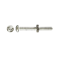 Paulin® 196-318 Stove Bolt, 1/4 in, 2-1/2 in OAL, Carbon Steel, Zinc Plated