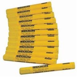 Dixon® by Ticonderoga® 49600 Permanent Lumber Crayon, 1/2 in Hex Tip, Yellow