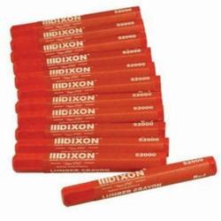 Dixon® by Ticonderoga® 52000 Permanent Lumber Crayon, 1/2 in Hex Tip, Red