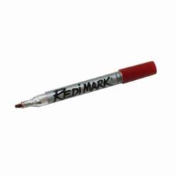 Dixon® by Ticonderoga® RediMark® 87110 Heavy Duty Permanent Marker, Chisel Felt Tip, Metal, Red