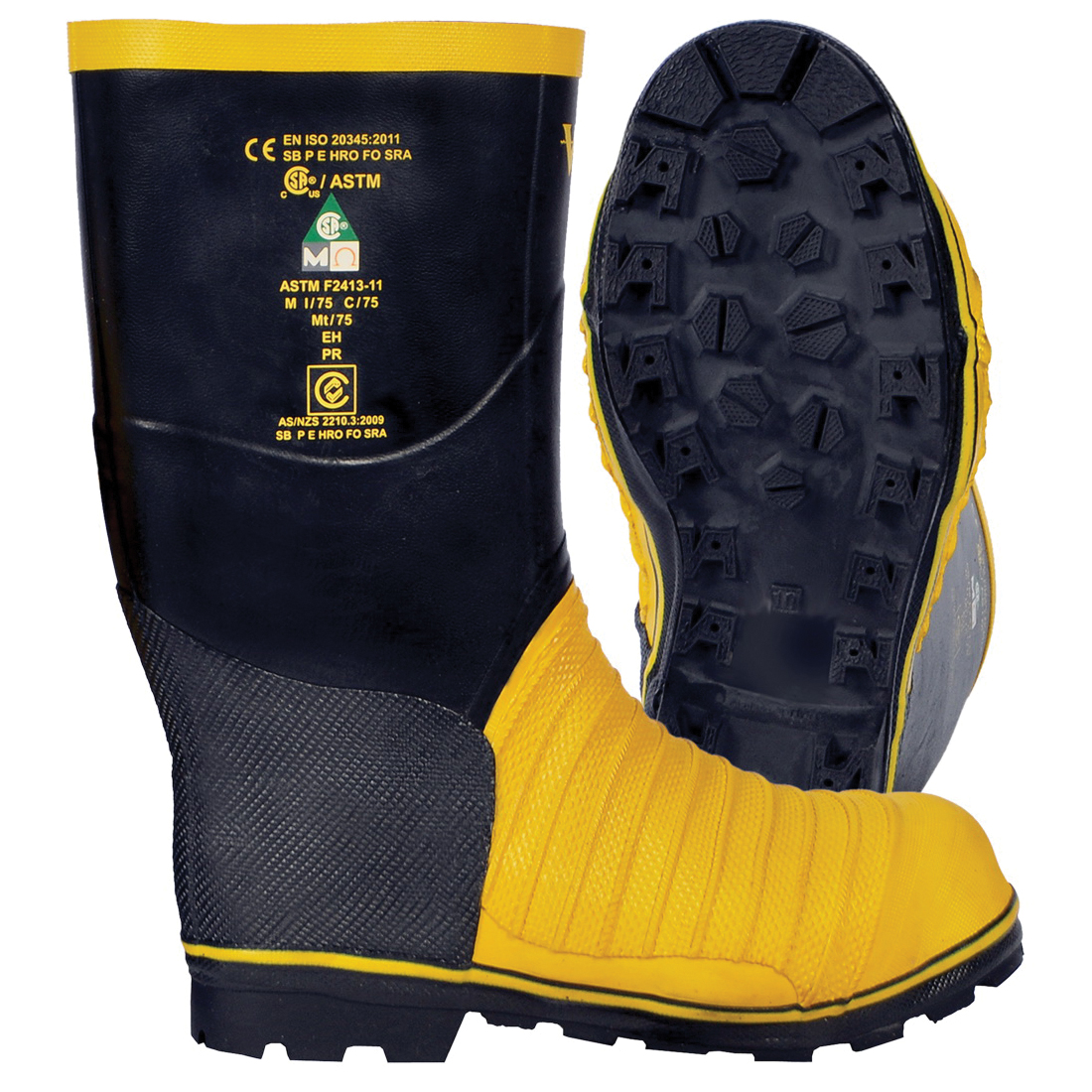Viking® VW49-5 Miner 49er VW49 Non-Insulated Safety Boots, Unisex, 14 in H, Round Steel Toe, Natural Rubber Upper, Nitrile Butadiene Rubber Outsole, Resists: Abrasion, Chemical, Electric Shock, Heat, Oil and Slip (Select Size to view Price/Availability)