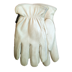 Watson 9545-L Scape Goat General Purpose Gloves, Drivers, Clute Cut/Keystone Thumb Style, L, Full Grain Goatskin Leather Palm, Full Grain Goatskin Leather, White, Slip-On Cuff, C100 Thinsulate™ Lining