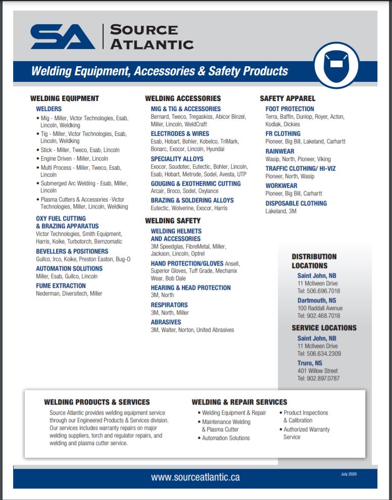 Welding Products and Equipment Line Card