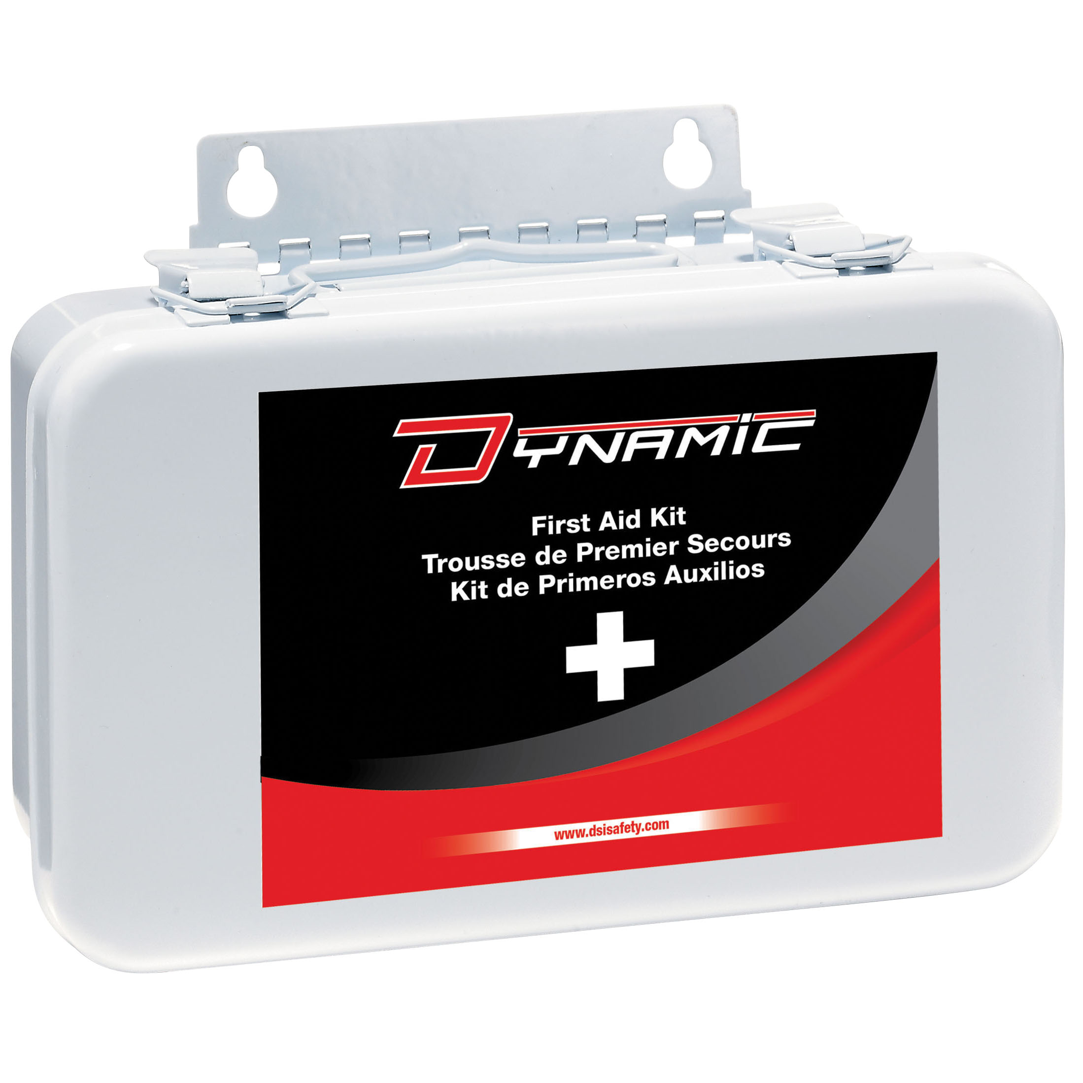 Dynamic™ FAKCSAT1BM Bulk First Aid Kit, Portable/Wall Mount, 16 Components, Metal Case, 5 in H x 7-1/2 in W x 3-1/2 in D