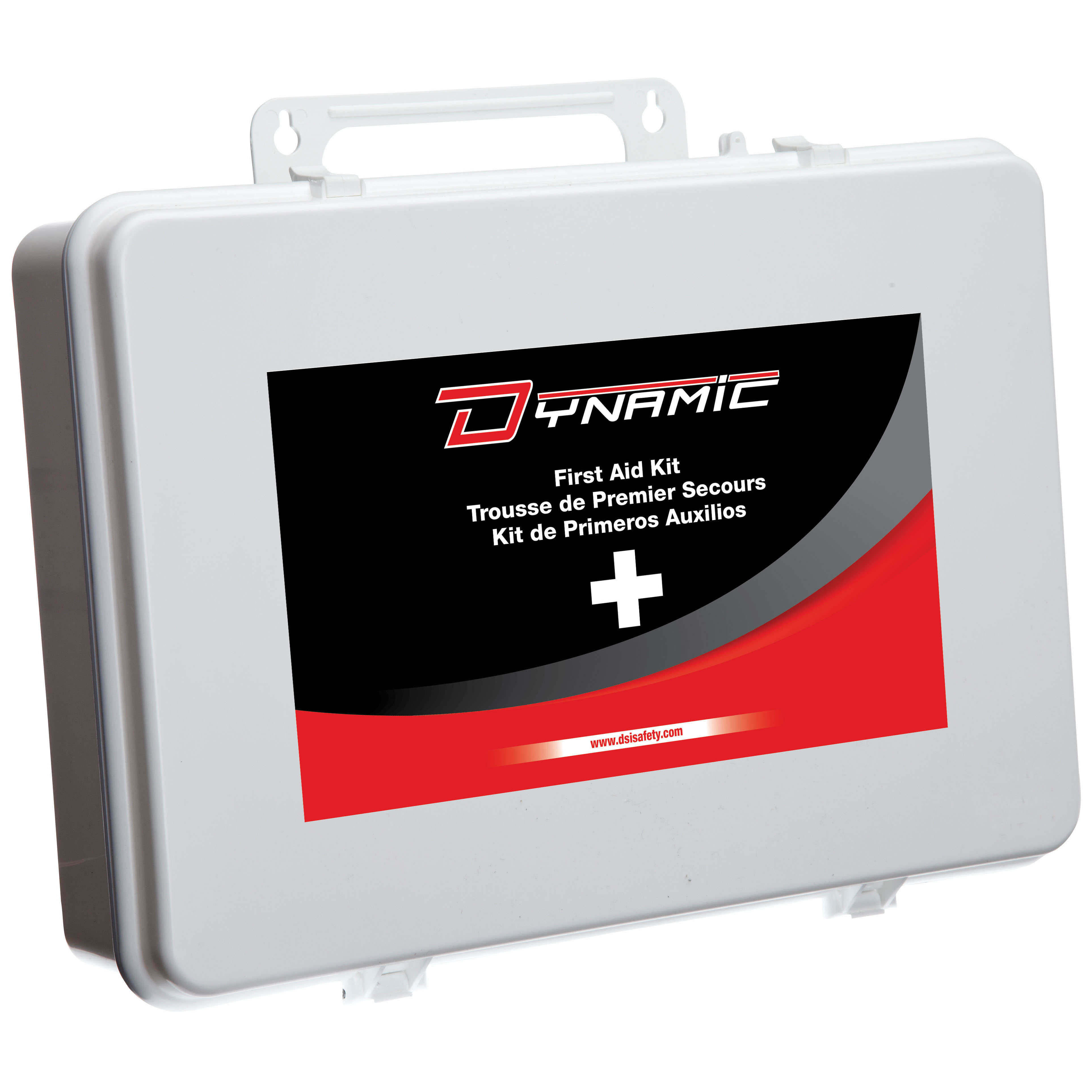 Dynamic™ FAKCSAT2MBP Bulk Medium First Aid Kit, Portable/Wall Mount, 21 Components, Plastic Case, 9-1/2 in H x 13-1/2 in W x 3 in D